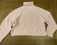 PINK Victoria  s Secret Soft Pink MEDIUM Turtle Neck Long Sleeve Relaxed Sweater