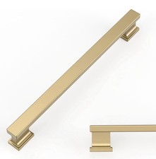 Amerdeco ZH00013 10 Pack Brushed Brass Cabinet Pulls 7 Inch 177mm Hole Center
