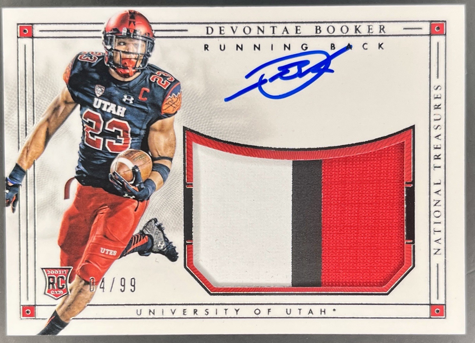 Devontae Booker Panini National Treasures Collegiate #221 Autograph