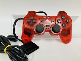 PS2 Controllers Skeleton Red Clear SCPH-10010  Dual Shock 2 Tested & Memory card