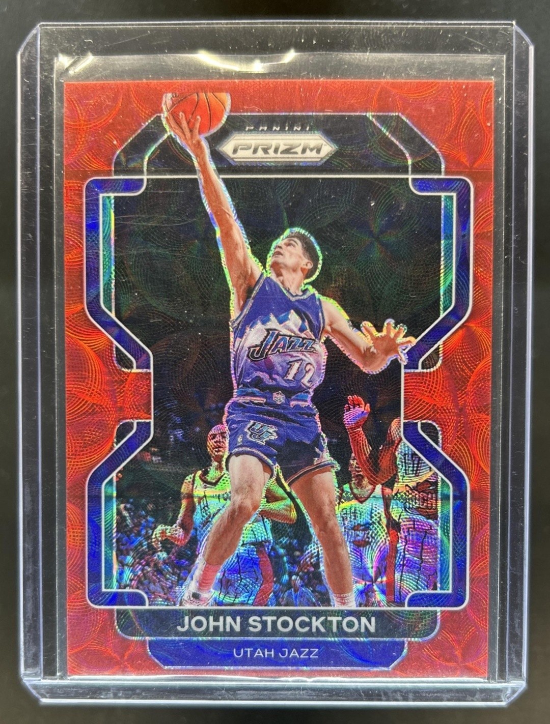 2021-22 Panini Prizm John Stockton Choice Red #/88 Jazz