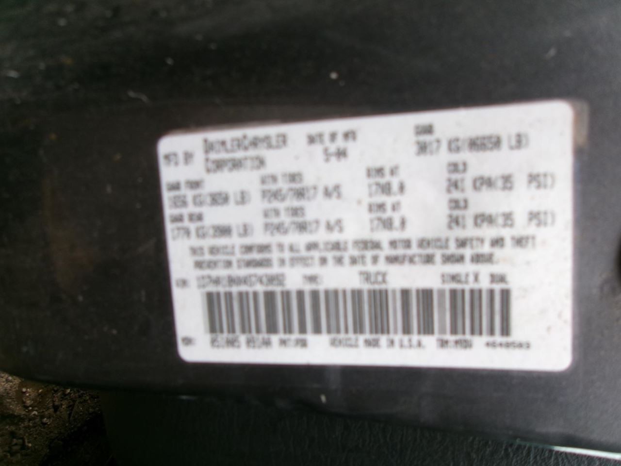 Driver Left Tail Light Compatible 02-06 Dodge Ram 1500 Pickup Part 1617280