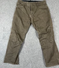 Kuhl Rydr Hiking Pants Mens 36X30 Brown Patina Dye Coated Canvas Outdoor Utility