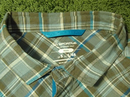 LA SPORTIVA pinnacle shirt no iron button down odor resistant lightweight mens S - Picture 16 of 17