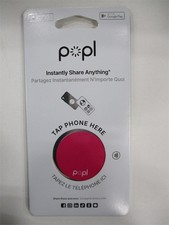 10X popl Flat Dot Digital Business Card Phone Tag - FLAT PINK