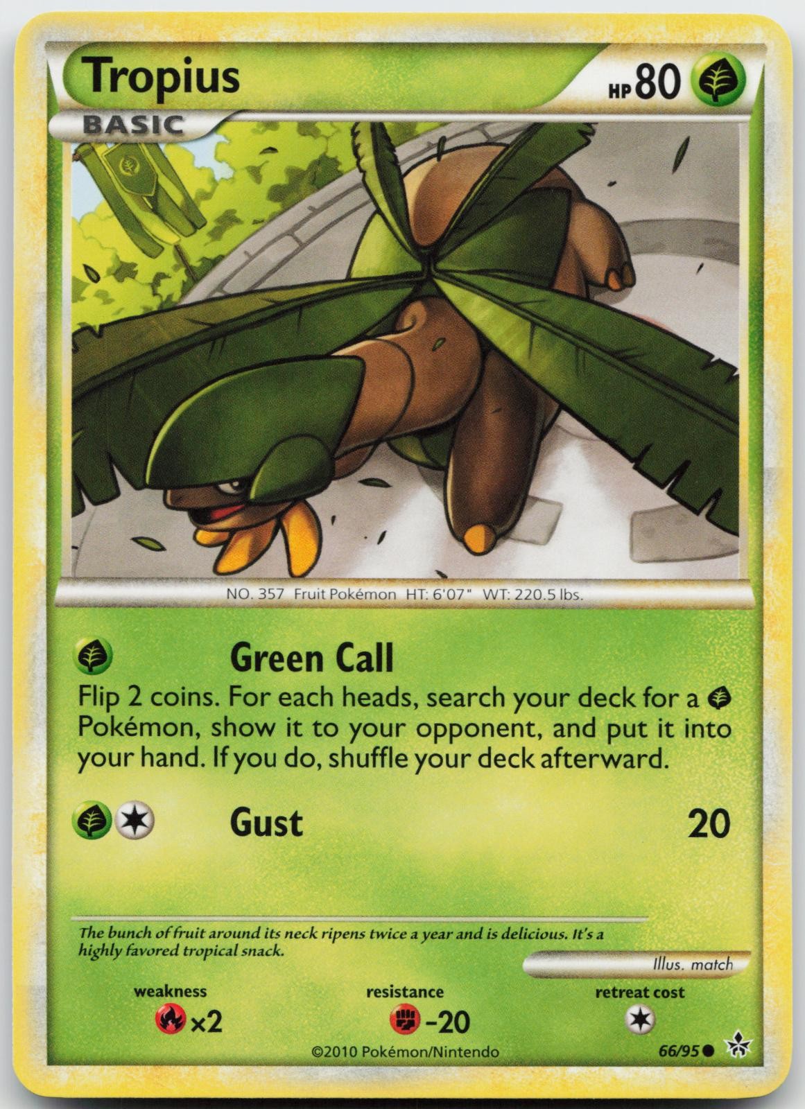 Tropius 66/95 Pokemon HGSS Unleashed - NM