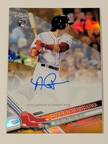 2017 Topps Chrome ANDREW BENINTENDI Auto Autograph Gold Refractor /50 RC #RAABE