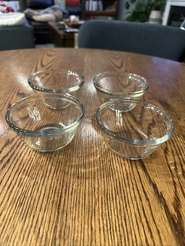 Anchor Hocking Vintage Glass  6oz 177 mL Custard Cup Set Of 4