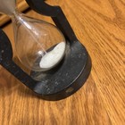 Vintage Cast-Iron and Glass 3-Minute Sand Timer, Marked MADE IN ENGLAND — photo 7