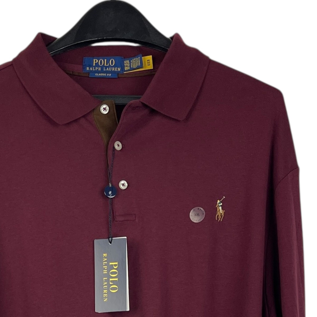 Polo RalphLauren　ポロラルフローレン Cambridge　XXL NEW Polo Ralph Lauren Long Sleeve Cotton Polo Shirt Classic