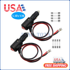 2pcs 12v Car Cigarette Lighter Plug Socket Heavy Duty Adapter With Onoff Switch 2pcs 12v Car Cigarette Lighter Plug Socket Heavy Duty Adapter With Onoff Switch
