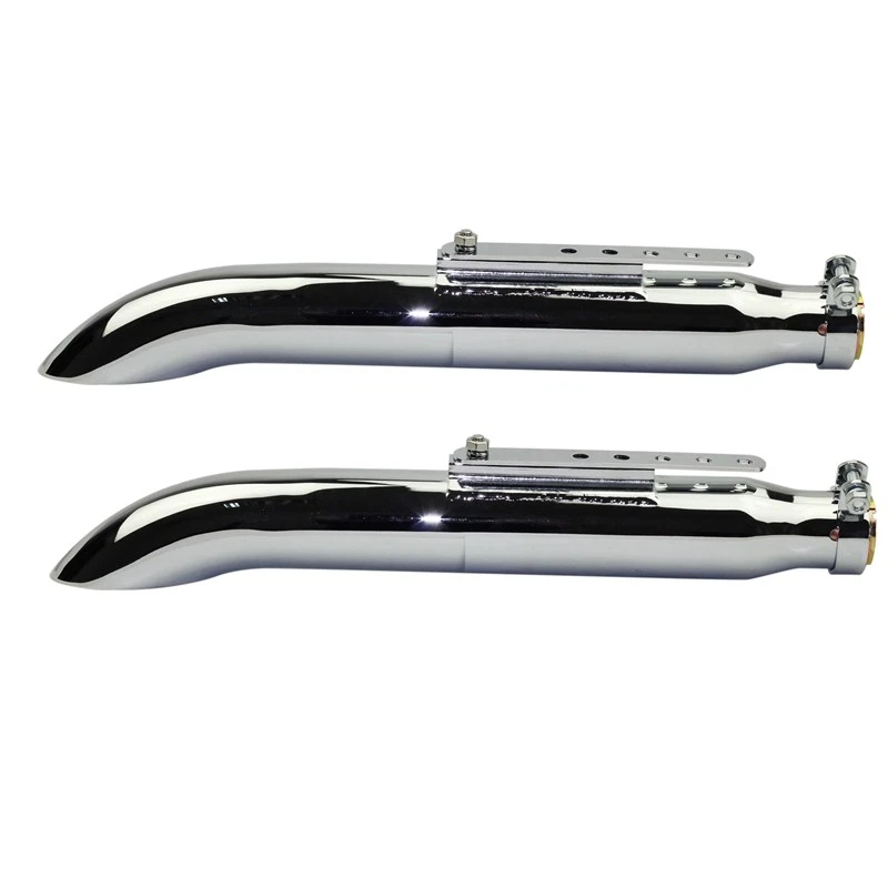 Par de silenciadores de escape para Harley Chopper Suzuki VL125 VL800 VL1500 Intruder Foto 3 de 4