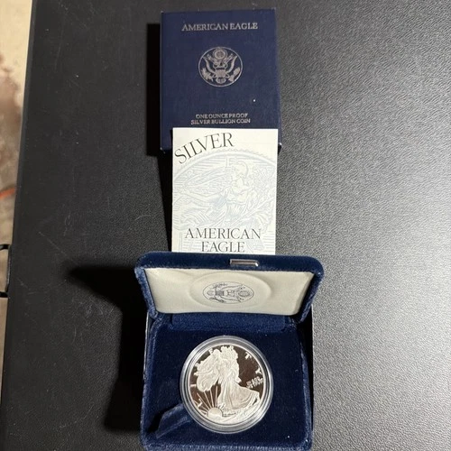 Photo of a 1996-P American Silver Eagle Proof from an eBay listing that sold on Jul 23, 2026