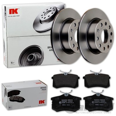 NK BREMSSCHEIBEN 253mm + BELÄGE HINTEN passend für A3 8P LEON ALTEA OCTAVIA YETI