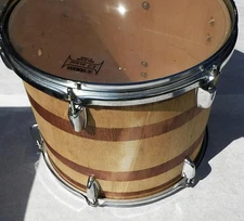 YAMAHA TOM TOM 13 x 11 Unfinished Wood, Rims & Lugs with U2 BA heads
