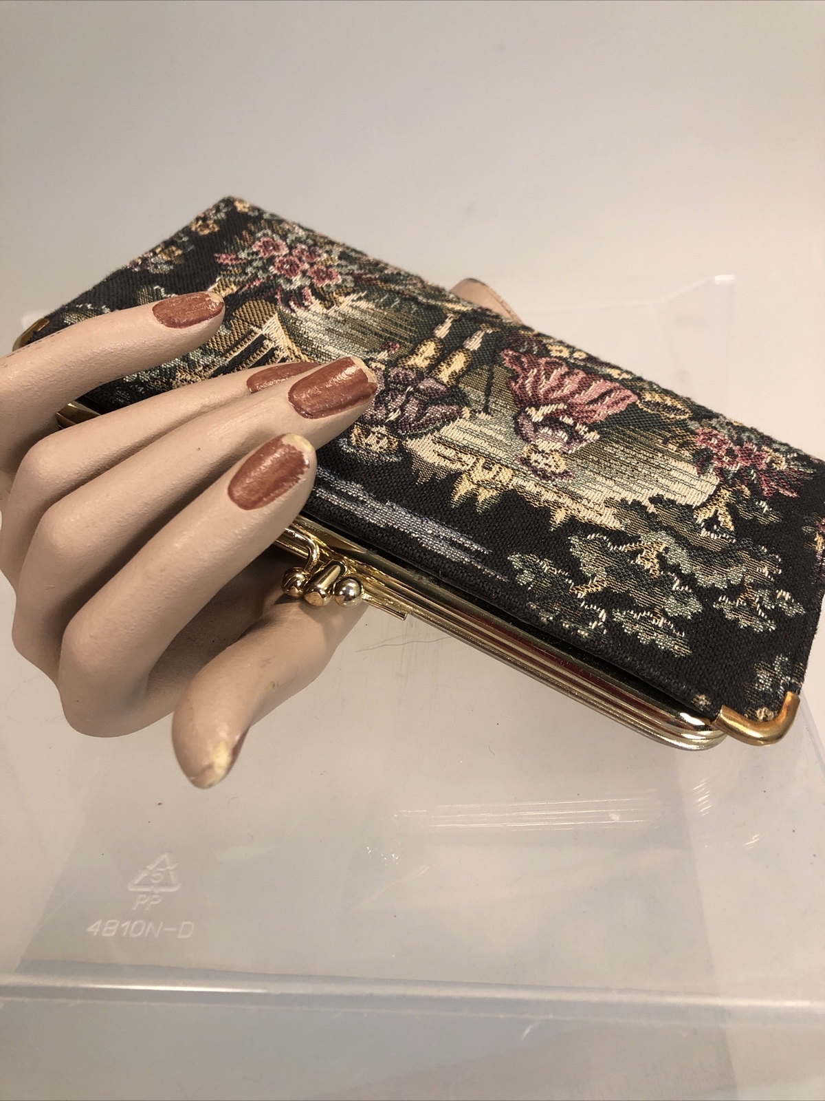 Vintage Rectangular Shape Baronet upholstery Vict… - image 5