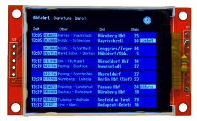 Zugzielanzeiger TFT22 Modell funktionsfähig H0, Fallblattanzeiger, Bilderrahmen