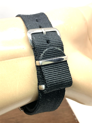 Sicura Men's Watch Vintage Diver Swiss Automatic 25 Jewels Black Dial 38mm Nylon - Picture 9 of 13