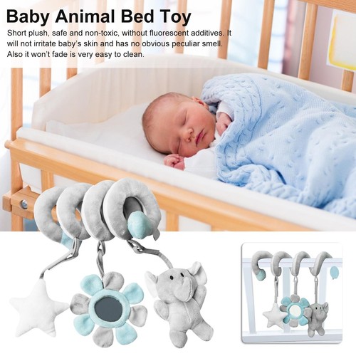 Baby Pram Crib Activity Spiral Plush Toy Infant Stroller Seat Educat Hanging Toy - Picture 2 of 5