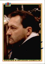 Rejean Lemelin Signed Auto 1990-91 Bowman card Boston Bruins