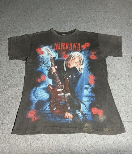Vintage Nirvana Shirt 90s All Over Print AOP Bootleg Rare Kurt Cobain Grunge - Bild 11 von 11