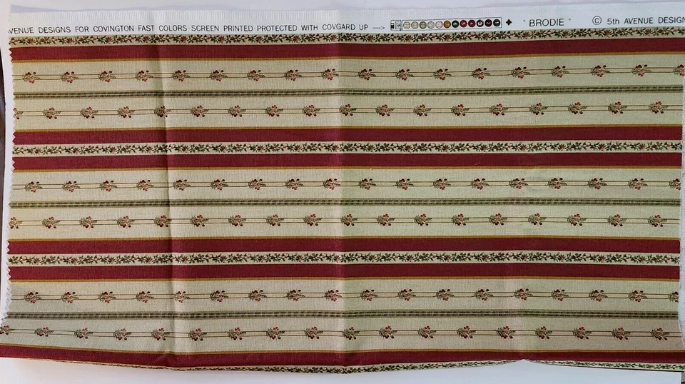 Tecido Brodie 5th Avenue Designs para Covington 27"x54" Blush Rose Guirlanda Bege - Imagem 4 de 4