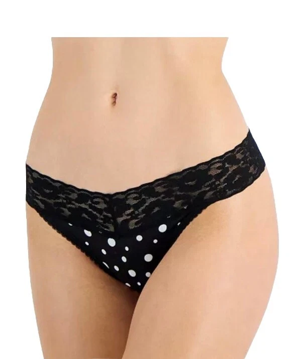 Tanga INC International Concepts ribete encaje liso lunares 2 piezas talla M Foto 4 de 4