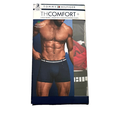 Tommy Hilfiger Men's Comfort Boxer Briefs Size L Underwear Trunks 3 Pack box New