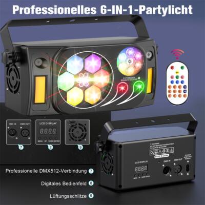 Laser Projektor DMX Bühnenbeleuchtung Strobe Beam DJ Show Lichteffekt Halloween