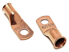10 Pcs WNI 2 Gauge X 5/16 Pure Copper Battery Welding Cable Lug Connector Ring T