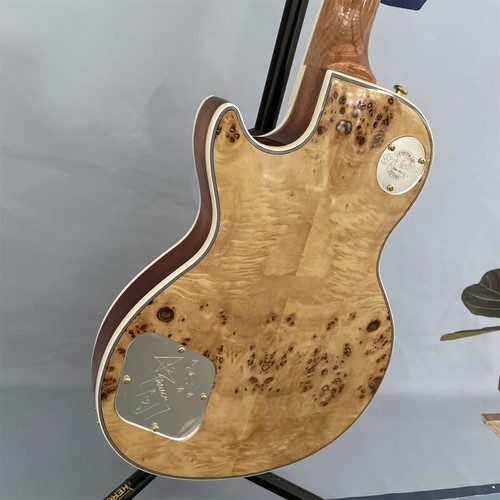 Chitarra elettrica personalizzata ACE Frehley Tree Burl Top 3 pickup humbucker parte oro - Foto 7 di 7