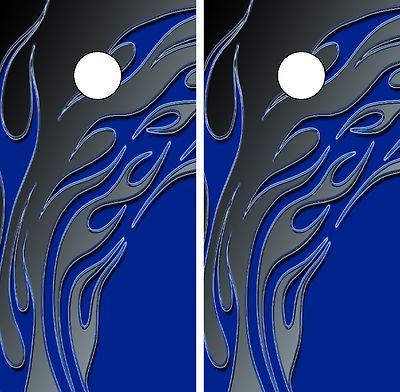 C07 Fire Flames Tribal  Cornhole Board Wrap LAMINATED Wraps Decals Vinyl Sticker 
