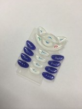 Nokia 8210 Crystal Keypad Replacement Purple  White Brand New in Original pack