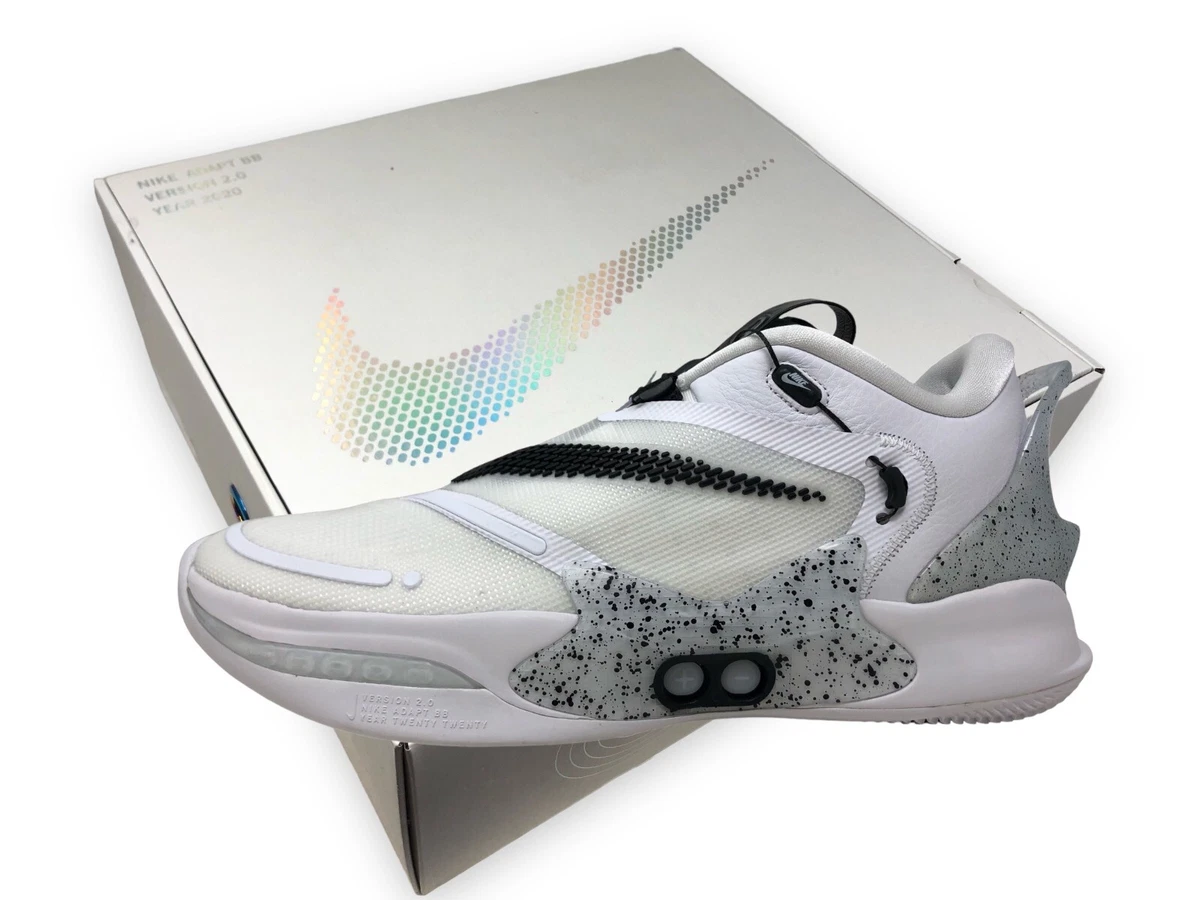 Nike Adapt BB 2.0 Mens Basketball Shoes Size 15 White/Black BQ5397 101 (NEW)