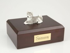 Husky, Gray Stand Pet Cremation Urn Available in 3 Different Colors  4 Sizes