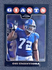 2008 Topps Chrome Football Osi Umenyiora New York Giants TC107