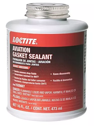 Loctite 1525607 1 Pack Aviation Gasket Sealant 16oz Brush Top Can
