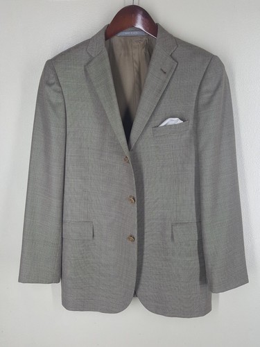 His First Hickey Freeman Made In USA Sport Coat 3 Btn Center Vent 16 Reg - Picture 9 of 11