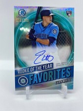 2021 Bowman Chrome Rookie of the Year Favorites auto Evan White #'d 102/150