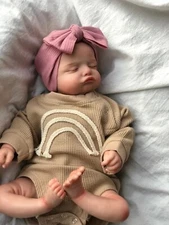 20" Lifelike Reborn Baby Dolls Soft Cloth Body Baby Adorable Chubby Sleeping Kid
