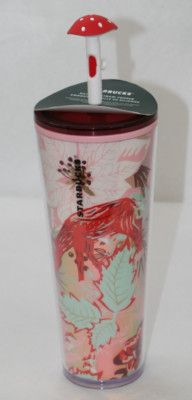 Starbucks Enchanted Forest Deer Mushroom Topper Venti Tumbler 24 oz Cup NEW