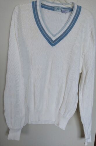 Vintage IZOD LACOSTE  Tennis Sweater pulloverWhite