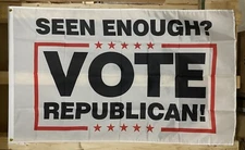 Republican Flag FREE SHIP Save America Vote Red Wave November USA Sign 3x5’