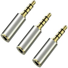 Gold Plated Headphone Adapter 3.5mm Male to 2.5mm Female Audio Headset Conver...