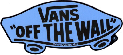 Vans Skateboard Sticker Logo Off The Wall Schwarz Blau 15x6,5cm Gestanzt