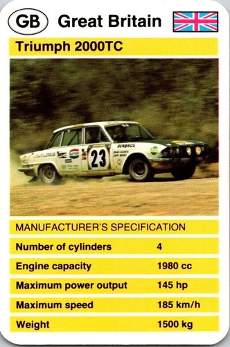 RALLY CARS 1977 vintage Top Trumps used cards (you pick) Free Ship - Picture 17 of 34