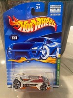 2001 Hot Wheels Nr. 7 Treasure Hunt 7/12 Vulture Weiß/Orange Mit Schutz