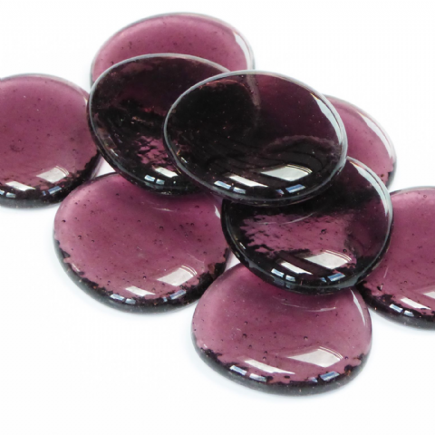 6 x Extra Large Glass Pebbles / Gems / Stones - Various Colours Approx 30-40mm - Picture 37 of 76