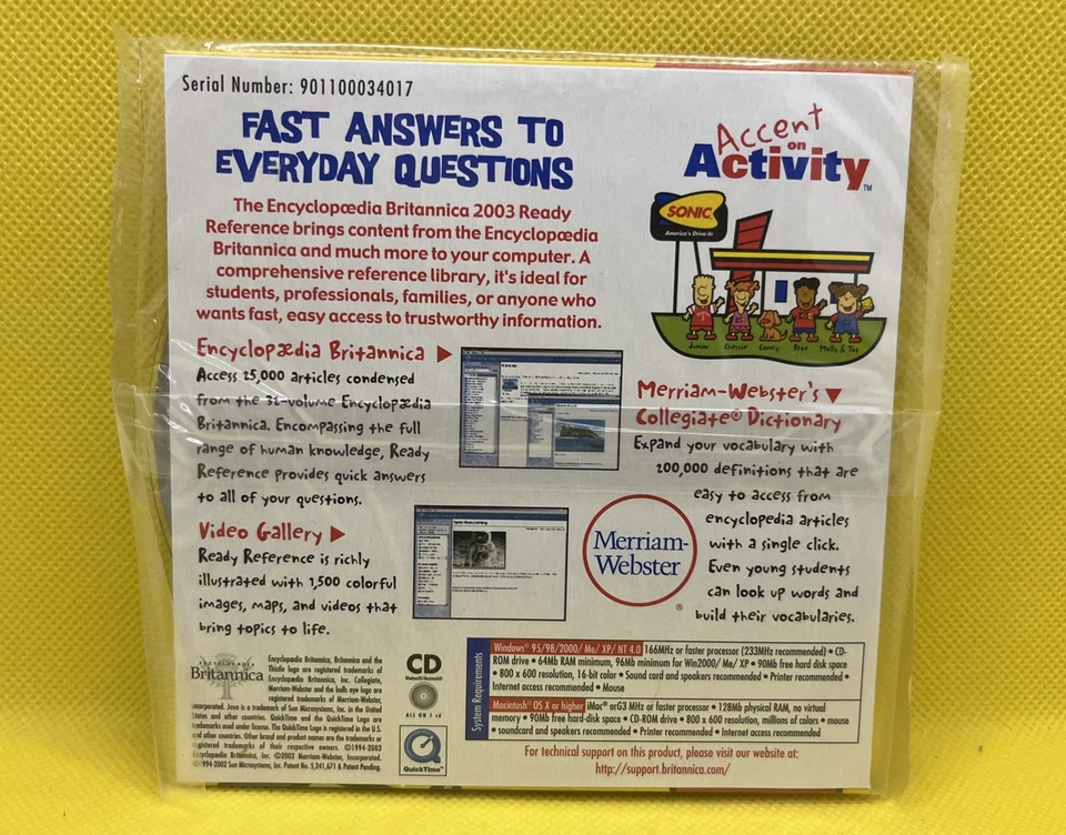 📦 Encyclopedia Britannica 2003: Ready Reference Answers Questions (PC CD-ROM) - Image 2 of 3