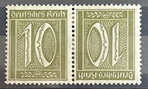 1921 Old German stamps (pair) MH* Mi:DRK5 definitives: numeral 2x10 pf /4641